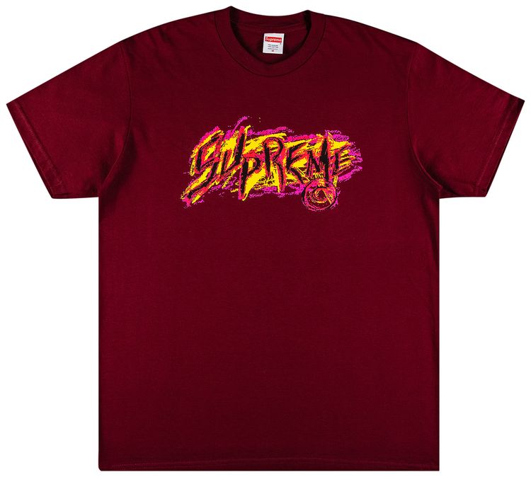 Supreme Scratch Tee Burgundy