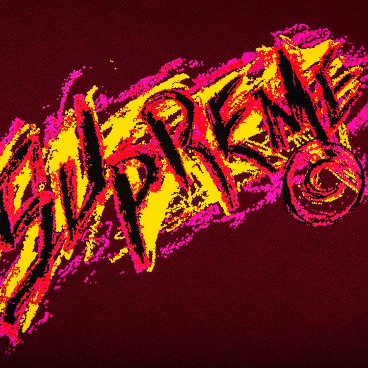 Supreme Scratch Tee Burgundy