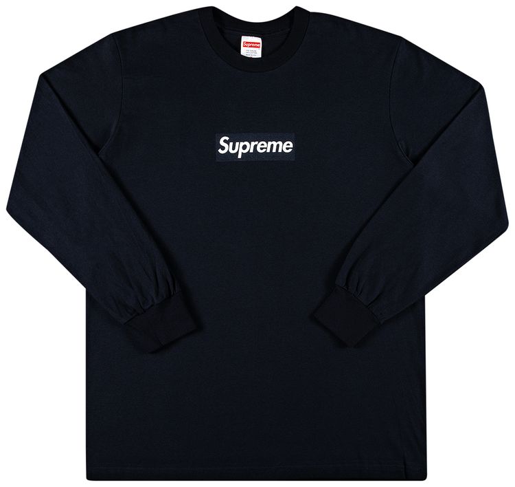 Supreme Box Logo Long Sleeve Tee Navy