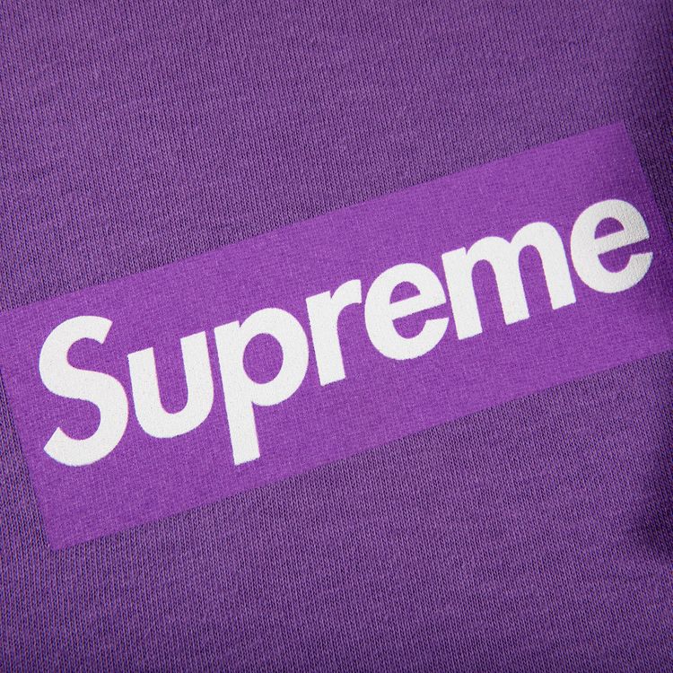 Supreme Box Logo Long Sleeve Tee Purple
