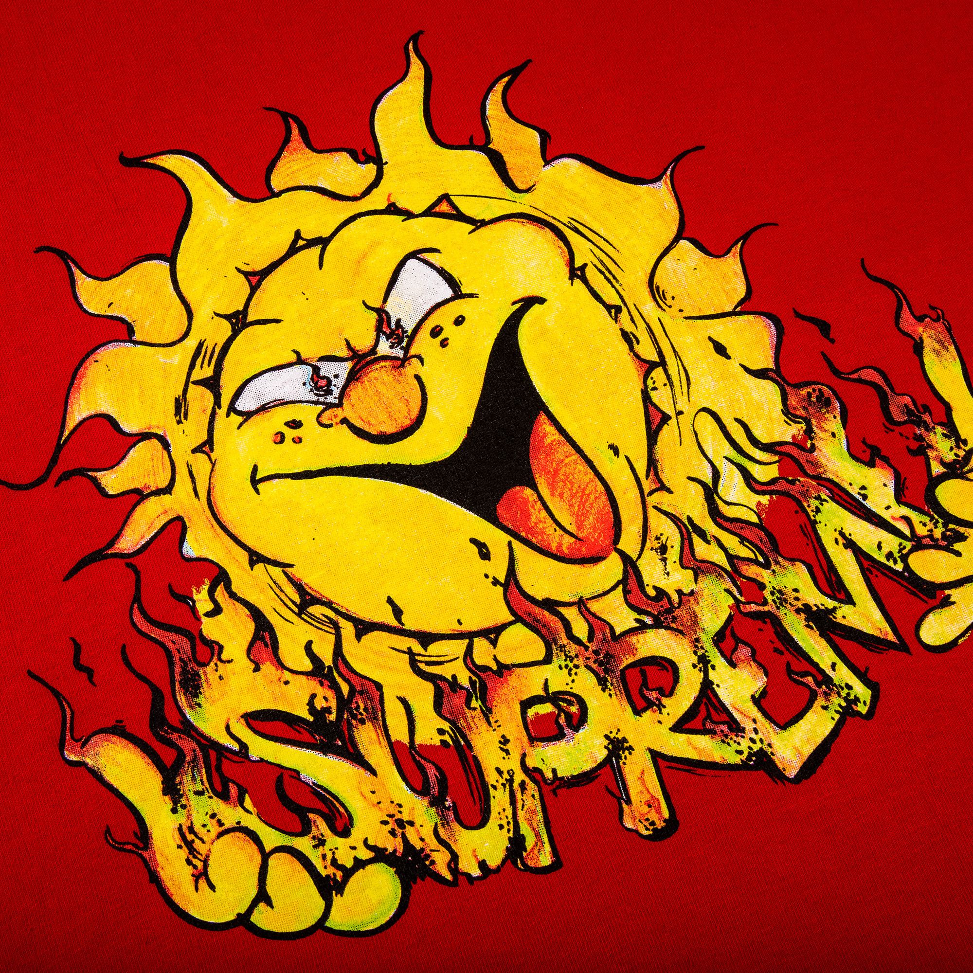 Tシャツ・カットソー Supreme Sun T-Shirt Red Supreme Sun Tee Red Men's - FW20 - US