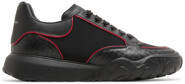 Alexander McQueen Oversized Court Trainer Black Lust Red