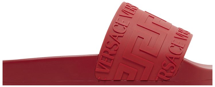 Versace Pool Slide La Greca   Red