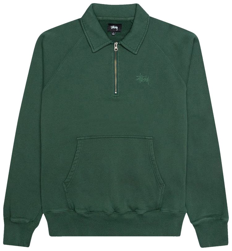 Stussy Polo Zip Fleece Green