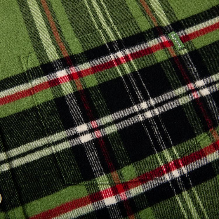 Supreme Tartan Flannel Shirt Green