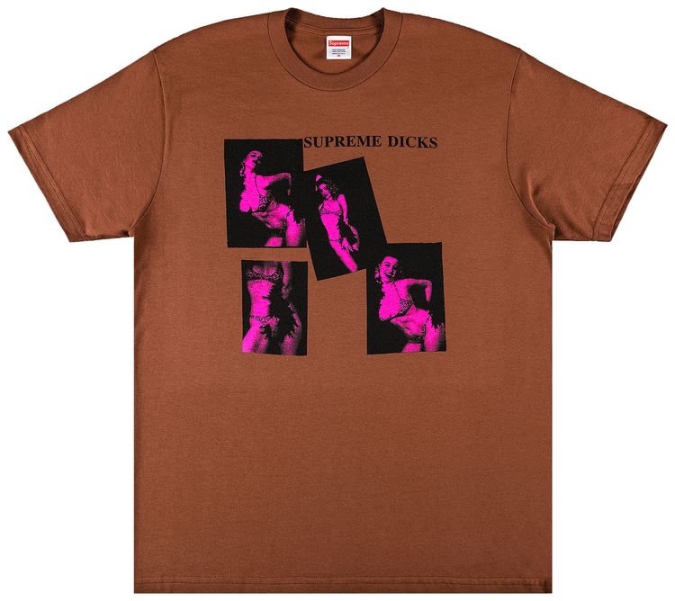 Supreme Dicks Tee Brown