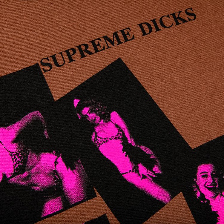 Supreme Dicks Tee Brown