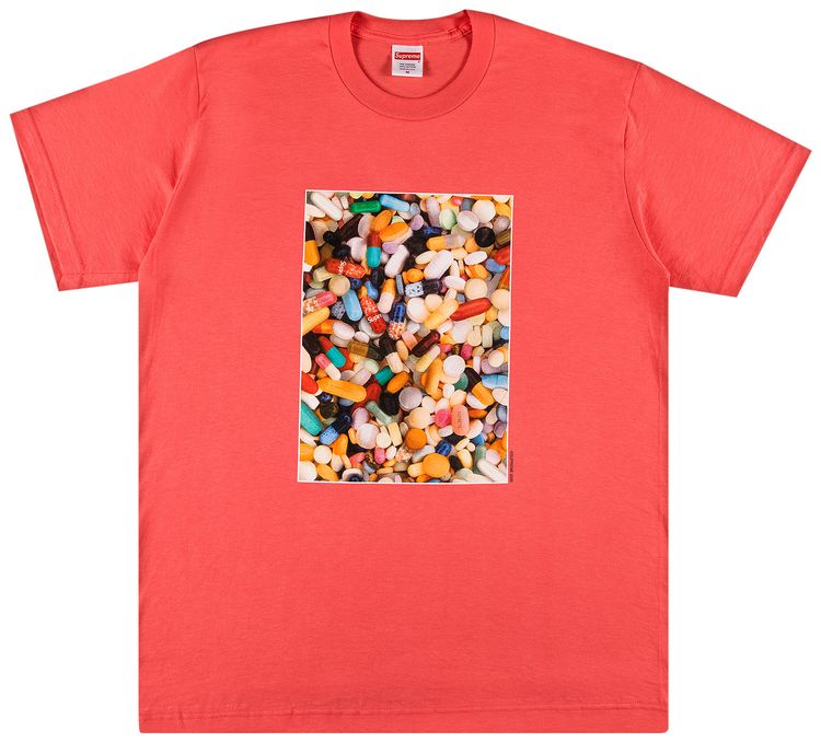Supreme Pills Tee Bright Coral