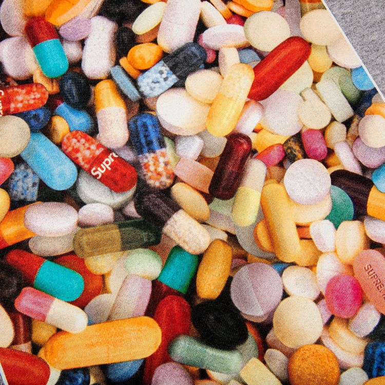 Supreme Pills Tee Heather Grey