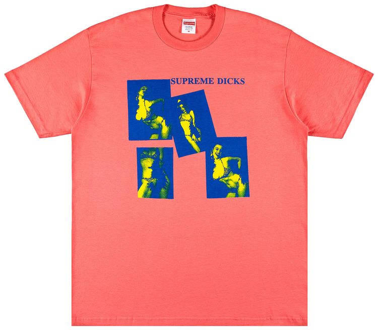 Supreme Dicks Tee Bright Coral