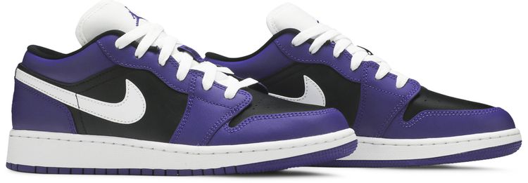Air Jordan 1 Low GS Black Court Purple