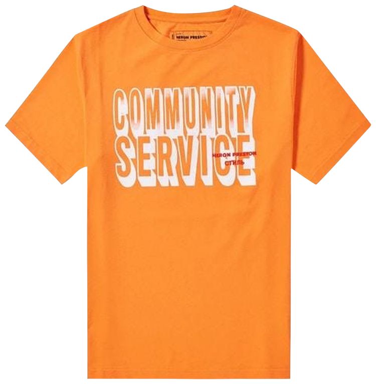 Heron Preston Community Service Jersone T Shirt OrangeWhite