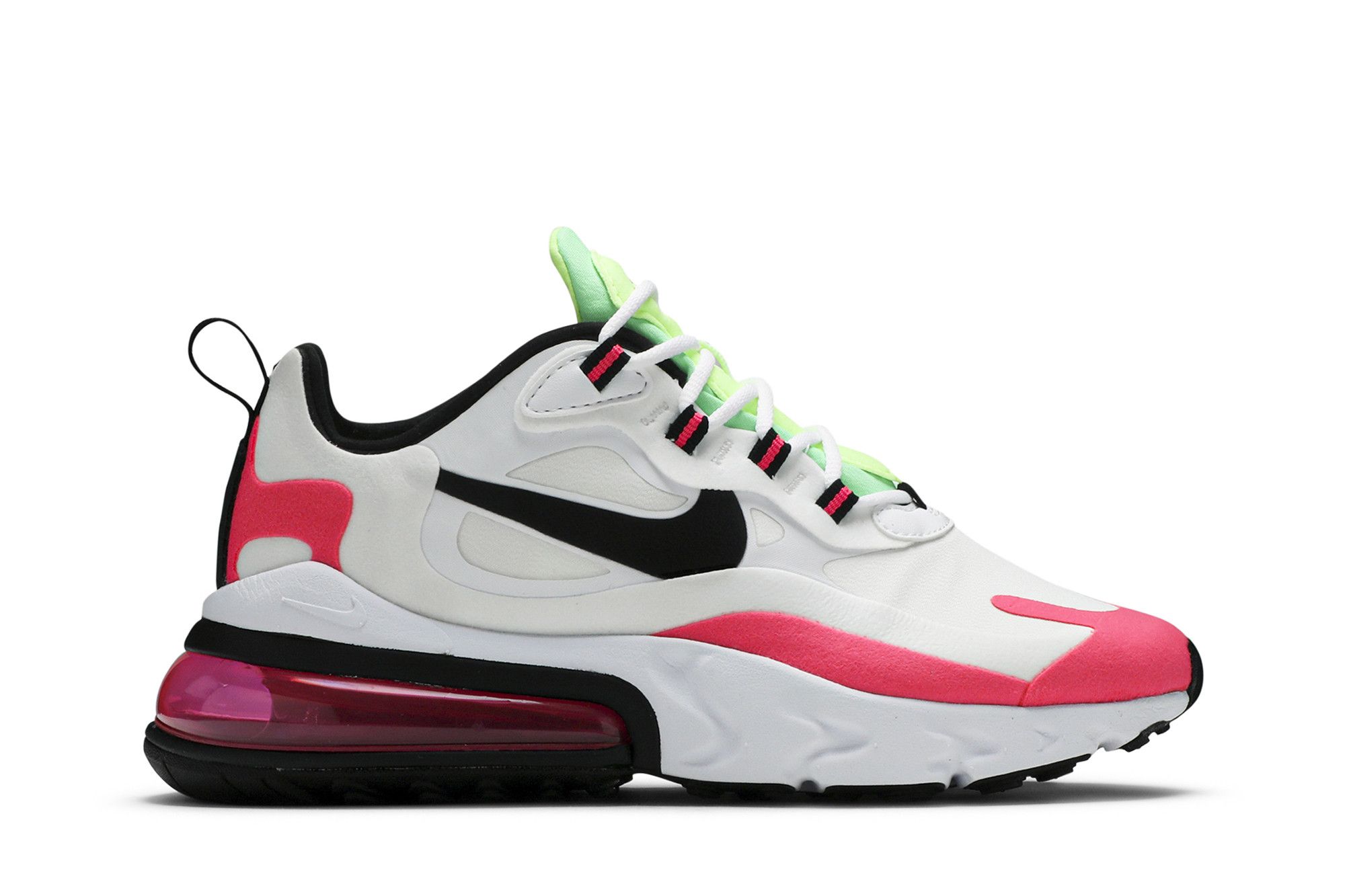 Black white and pink nike 270 top