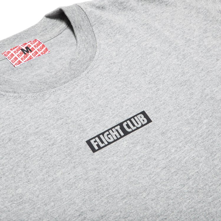 Flight Club Slant Logo Tee Heather GrayBlack