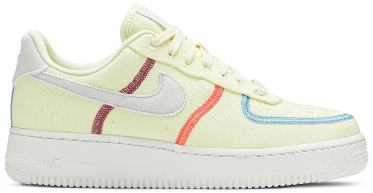 Nike Wmns Air Force 1 07 Low LX Stitched Canvas   Life Lime