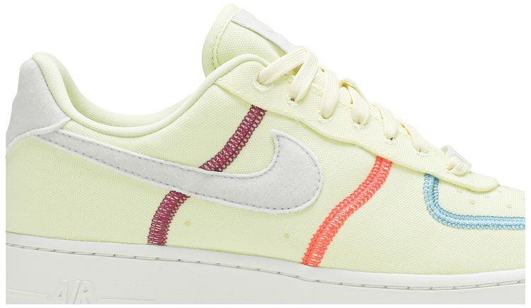 Nike Wmns Air Force 1 07 Low LX Stitched Canvas   Life Lime