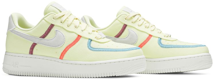 Nike Wmns Air Force 1 07 Low LX Stitched Canvas   Life Lime