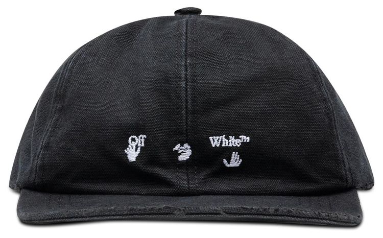 Off White Logo Baseball Cap BlackWhite