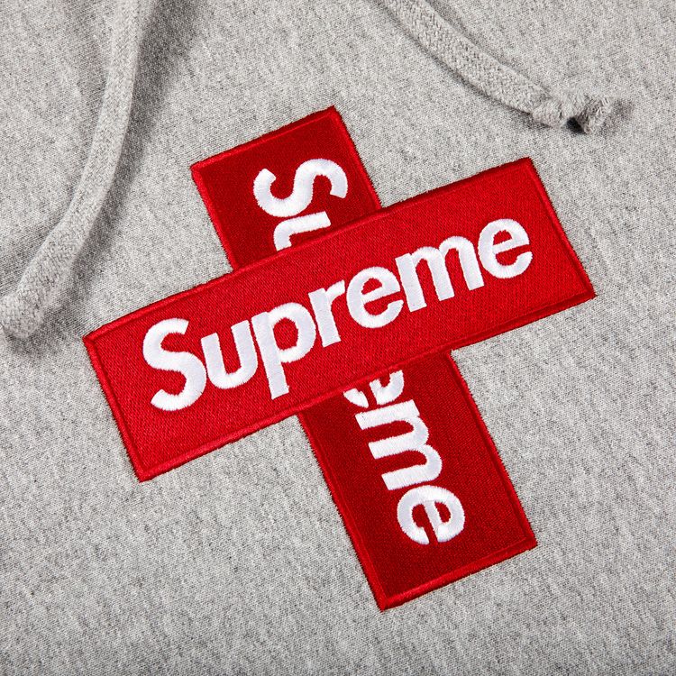 HOT Grey Supreme Box Logo Cross Buy Supreme Cross Box Logo