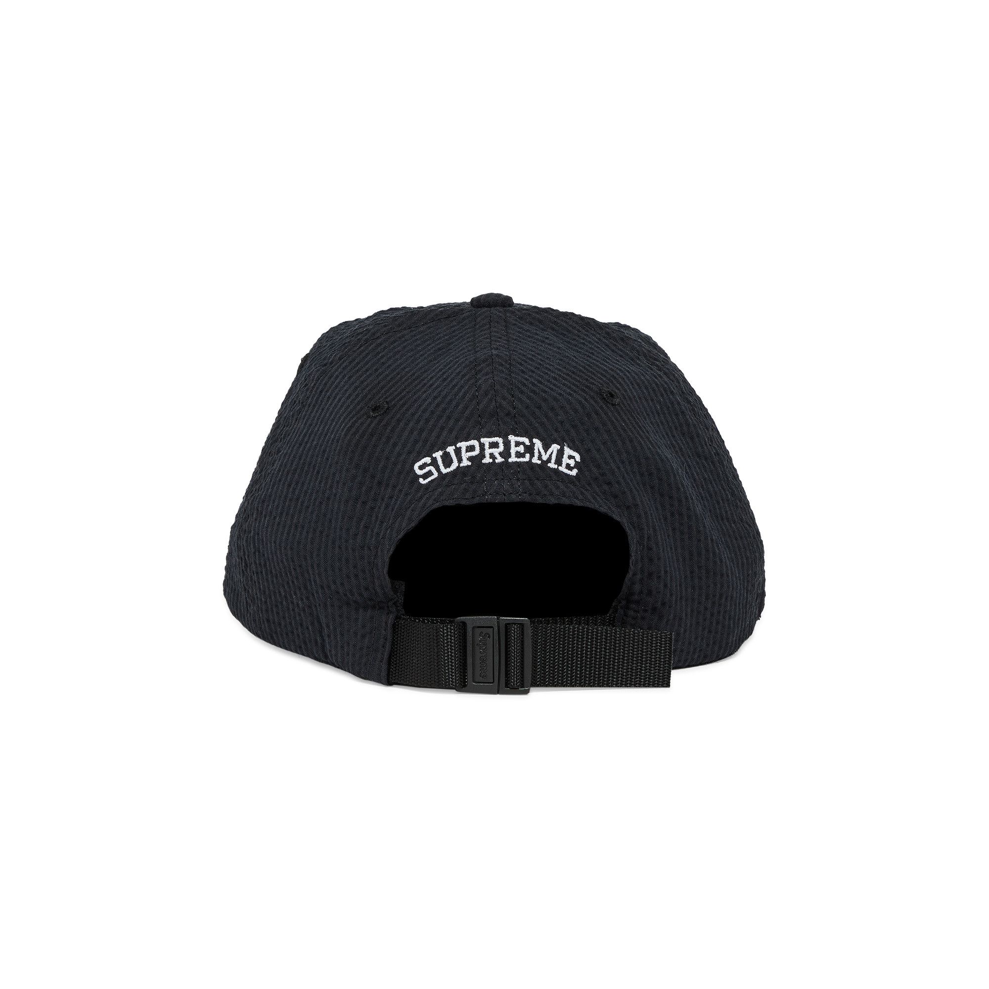 Buy Supreme Seersucker S Logo 6-Panel 'Black' - SS24H4 BLACK | GOAT