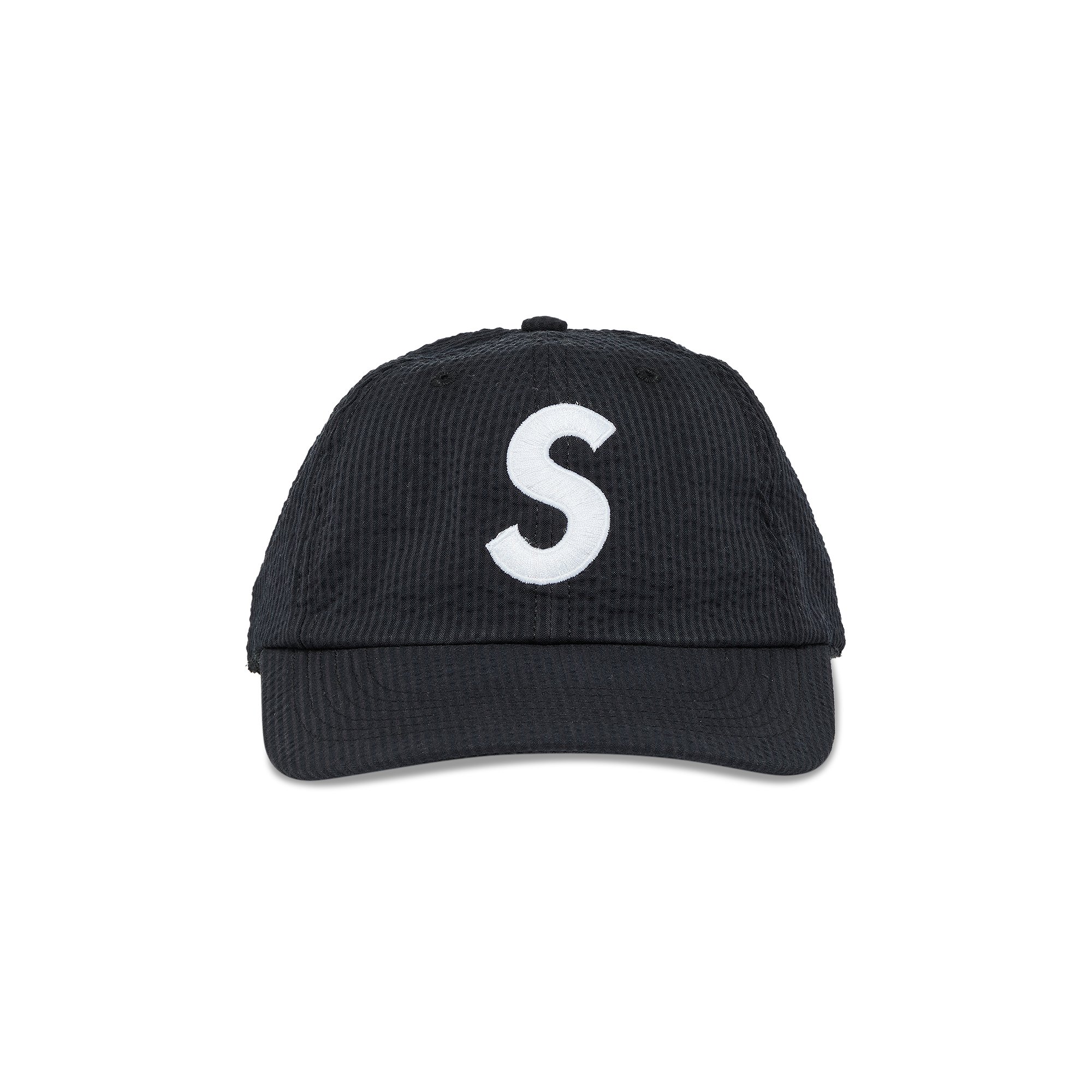Supreme Seersucker S Logo 6-Panel 'Black'
