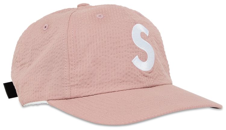 Supreme Seersucker S Logo 6 Panel Pink