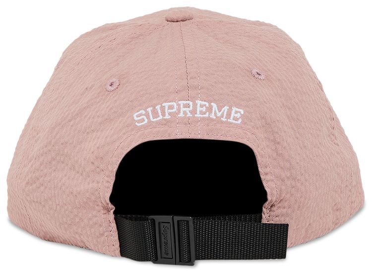 Supreme Seersucker S Logo 6 Panel Pink