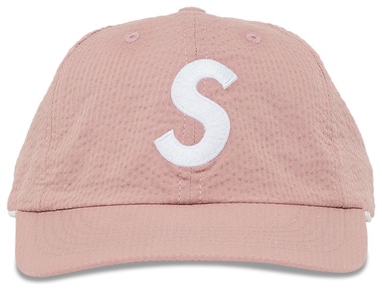 Supreme Seersucker S Logo 6 Panel Pink