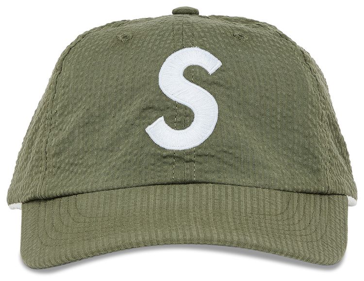 Supreme Seersucker S Logo 6 Panel Green