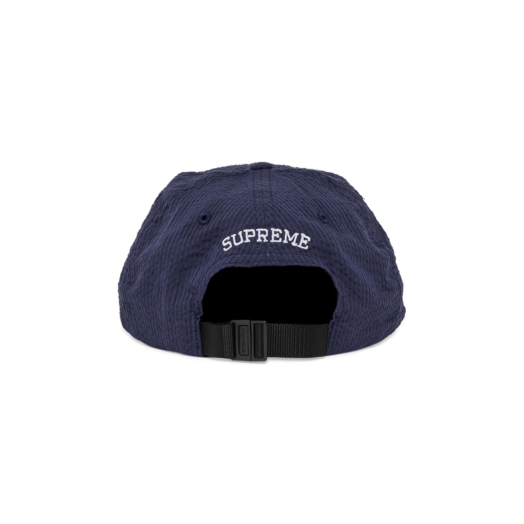Buy Supreme Seersucker S Logo 6-Panel 'Navy' - SS24H4 NAVY | GOAT UK