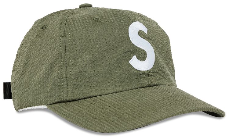 Supreme Seersucker S Logo 6 Panel Green