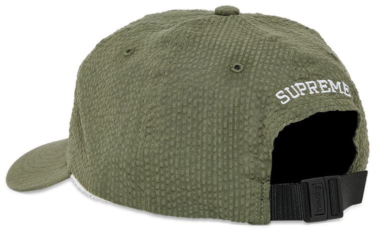 Supreme Seersucker S Logo 6 Panel Green