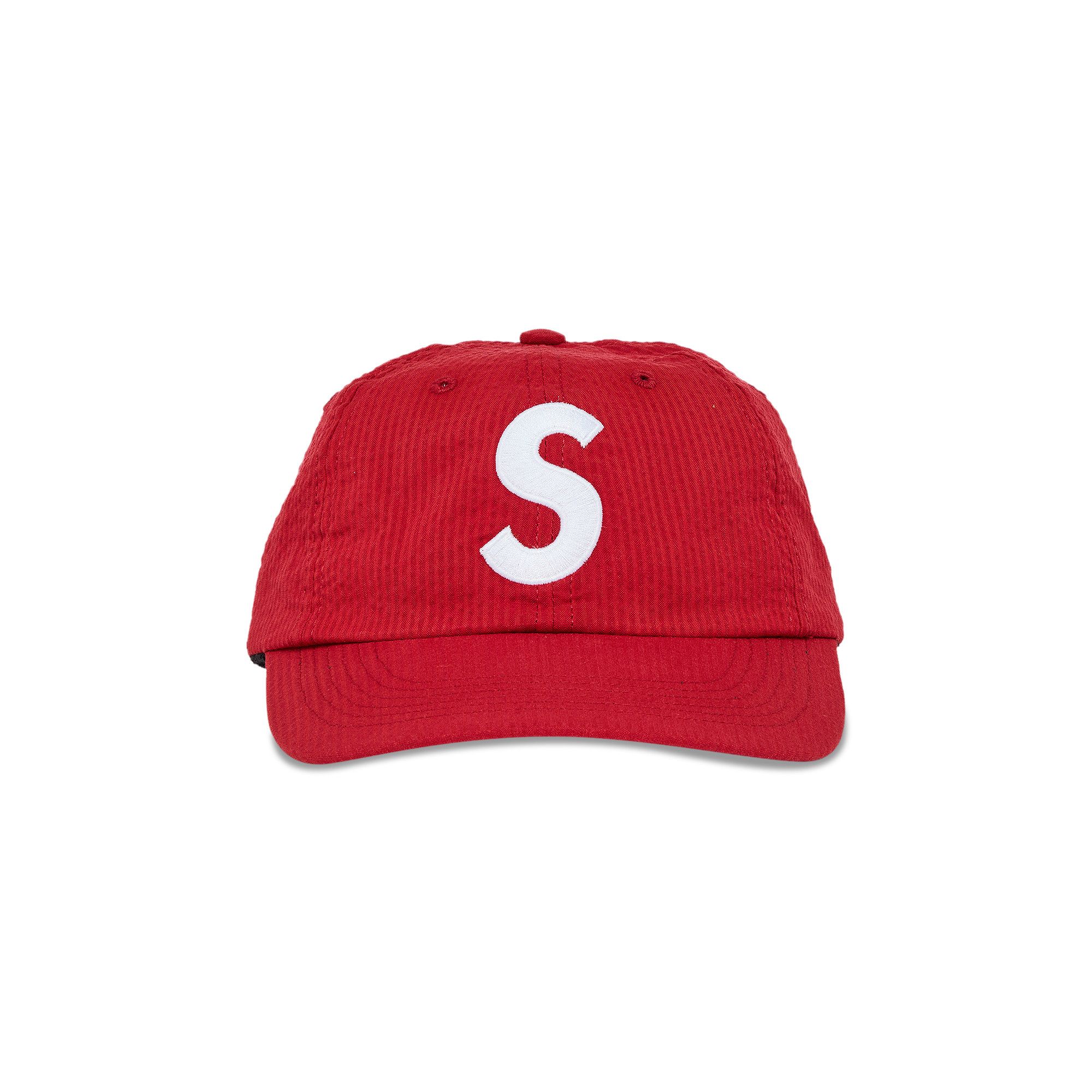 【返品?交換対象商品】 Logo S Seersucker Supreme Buy 6-Panel GOAT | RED SS24H4 - 'Red' 応援グッズ