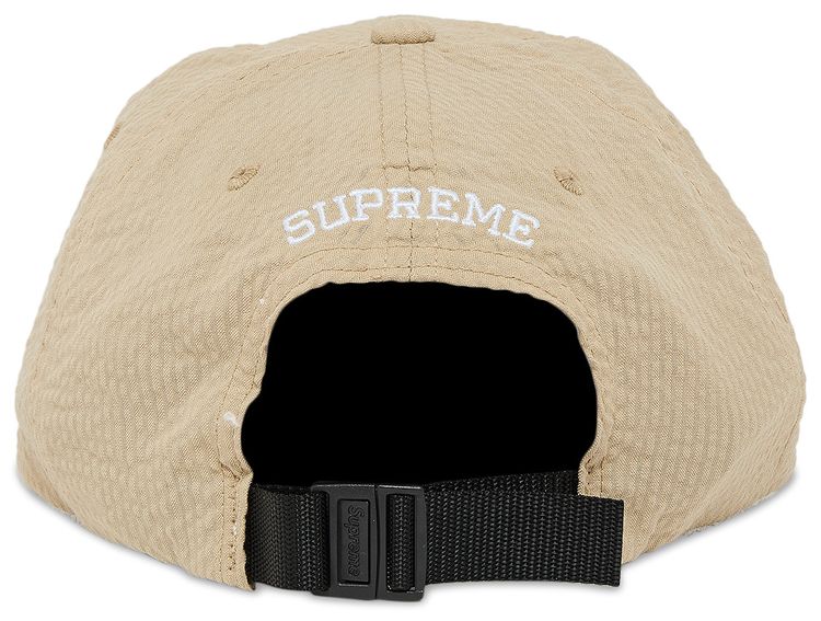 Supreme Seersucker S Logo 6 Panel Tan