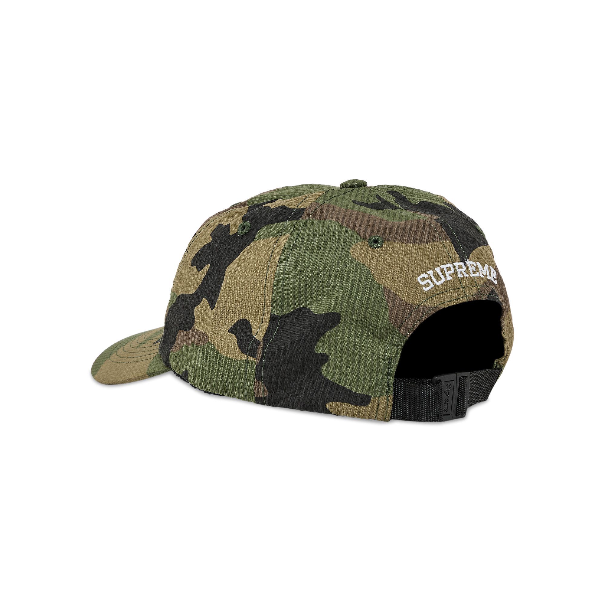 Buy Supreme Seersucker S Logo 6-Panel 'Woodland Camo