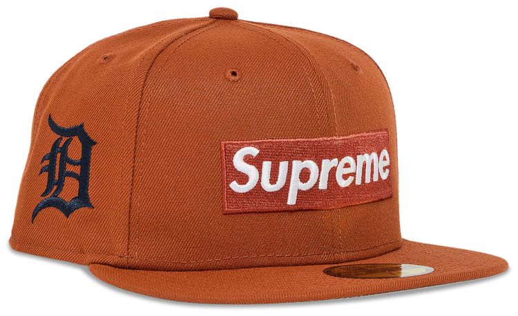 Supreme x MLB Teams Box Logo New Era Burnt Orange   Detroit