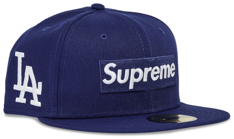 Supreme x MLB Teams Box Logo New Era Dark Royal   Los Angeles