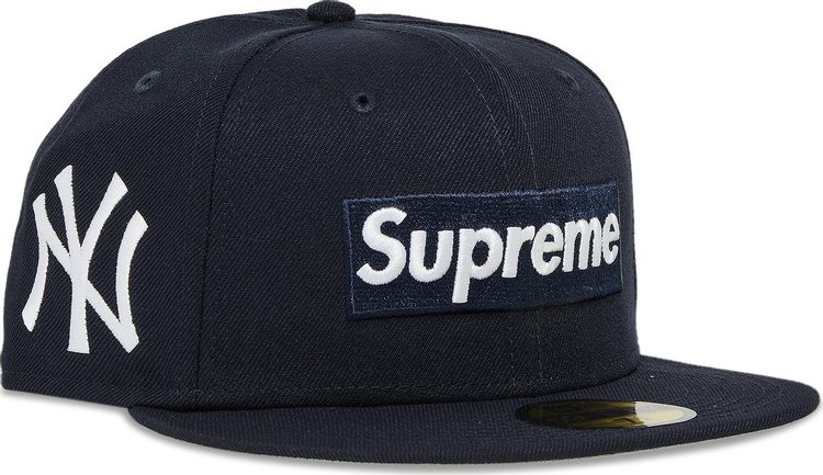 Supreme x MLB Teams Box Logo New Era Navy   New York