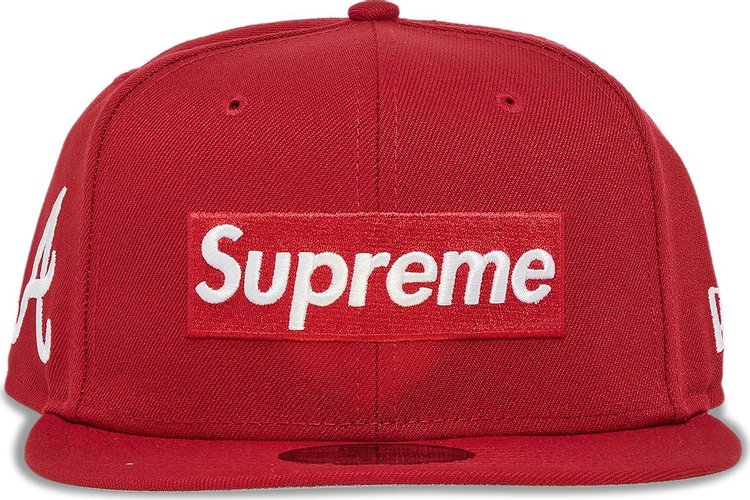 Supreme x MLB Teams Box Logo New Era Red   Atlanta