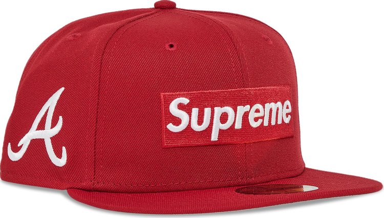 Supreme x MLB Teams Box Logo New Era Red   Atlanta