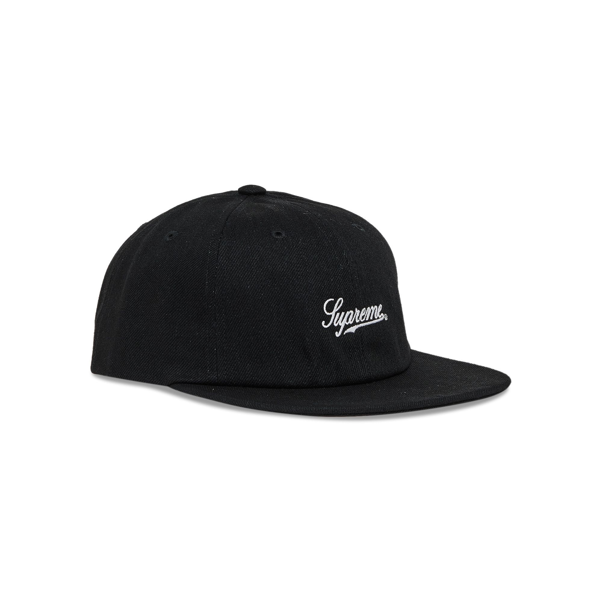 Buy Supreme Script Logo 6-Panel 'Black' - SS24H90 BLACK | GOAT