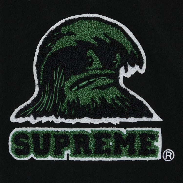 Supreme Wave Varsity Jacket Black