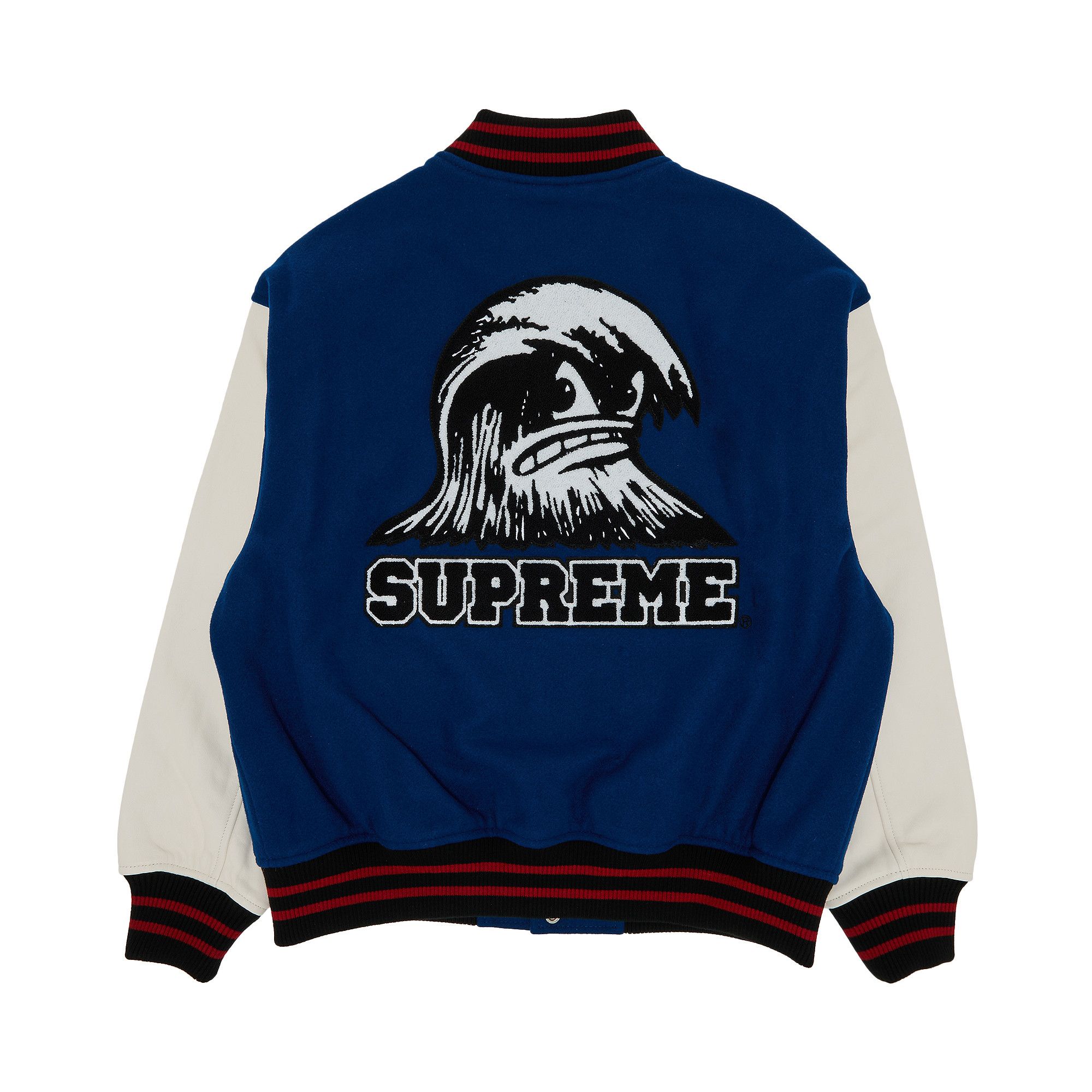 Buy Supreme Wave Varsity Jacket 'Blue' - SS24J68 BLUE | GOAT Buy Supreme Wave Varsity Jacket 'Blue' - SS24J68 BLUE | GOAT