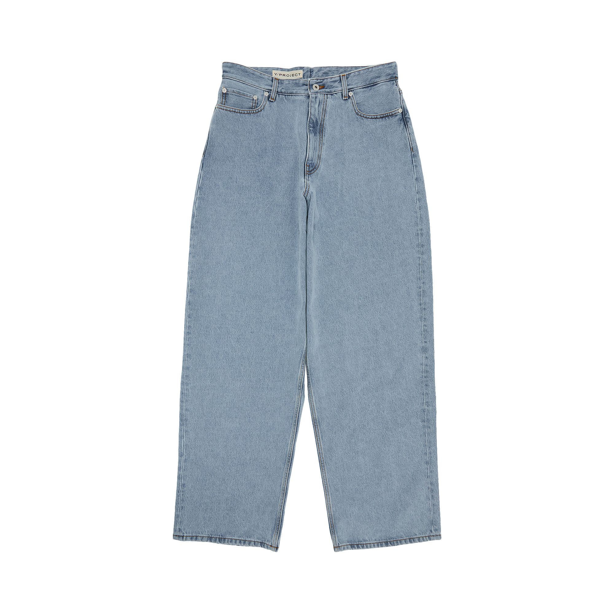 デニム・ジーパン Y/PROJECT 'Evergreen' jeans Light Blue 207PA007 Buy Y/Project Evergreen Multi Waistband Jeans 'Ice Blue