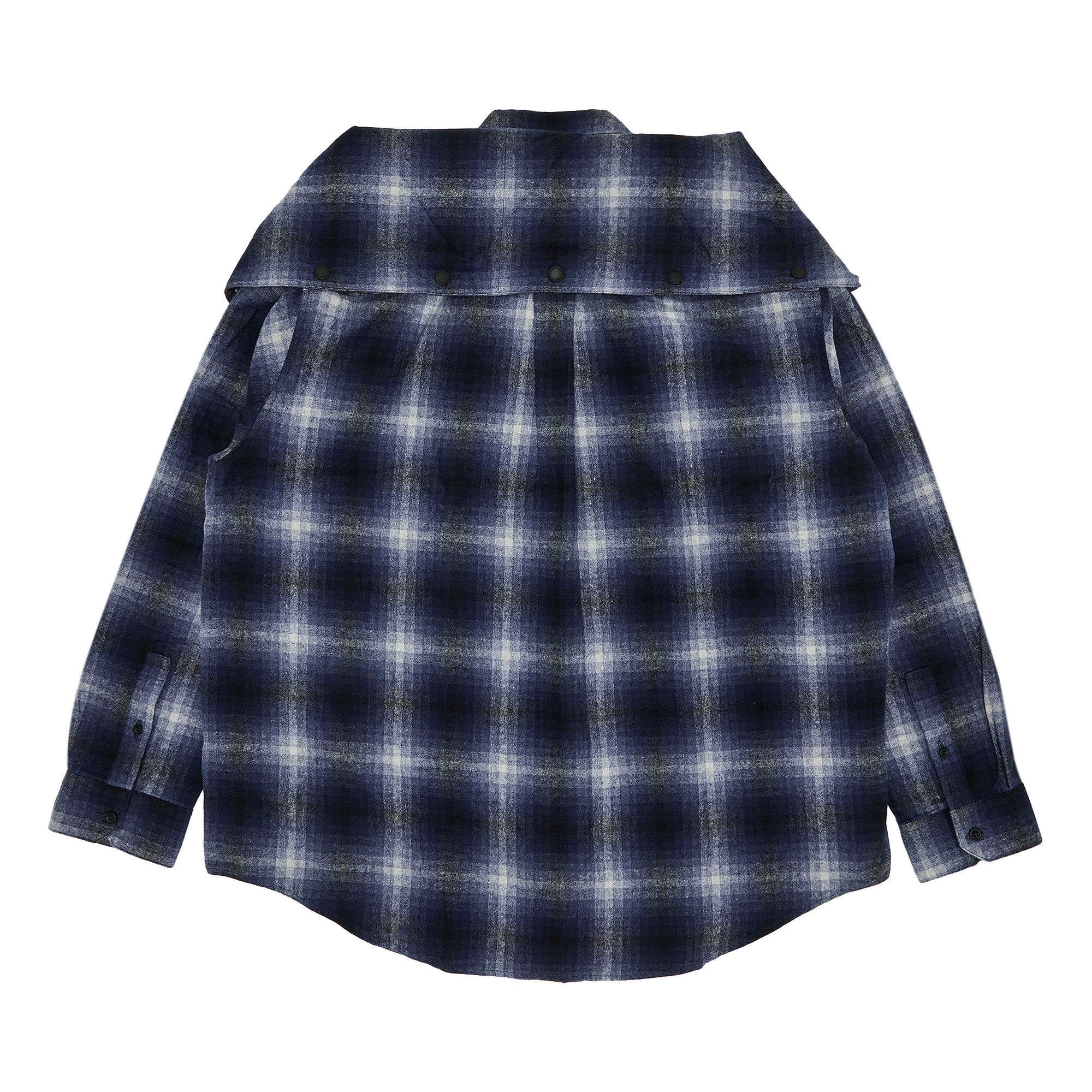 【激安アウトレット!】 Y/Project Buy Snap 'Blue/Grey Overshirt Hood Panel Off ジャケット・アウター