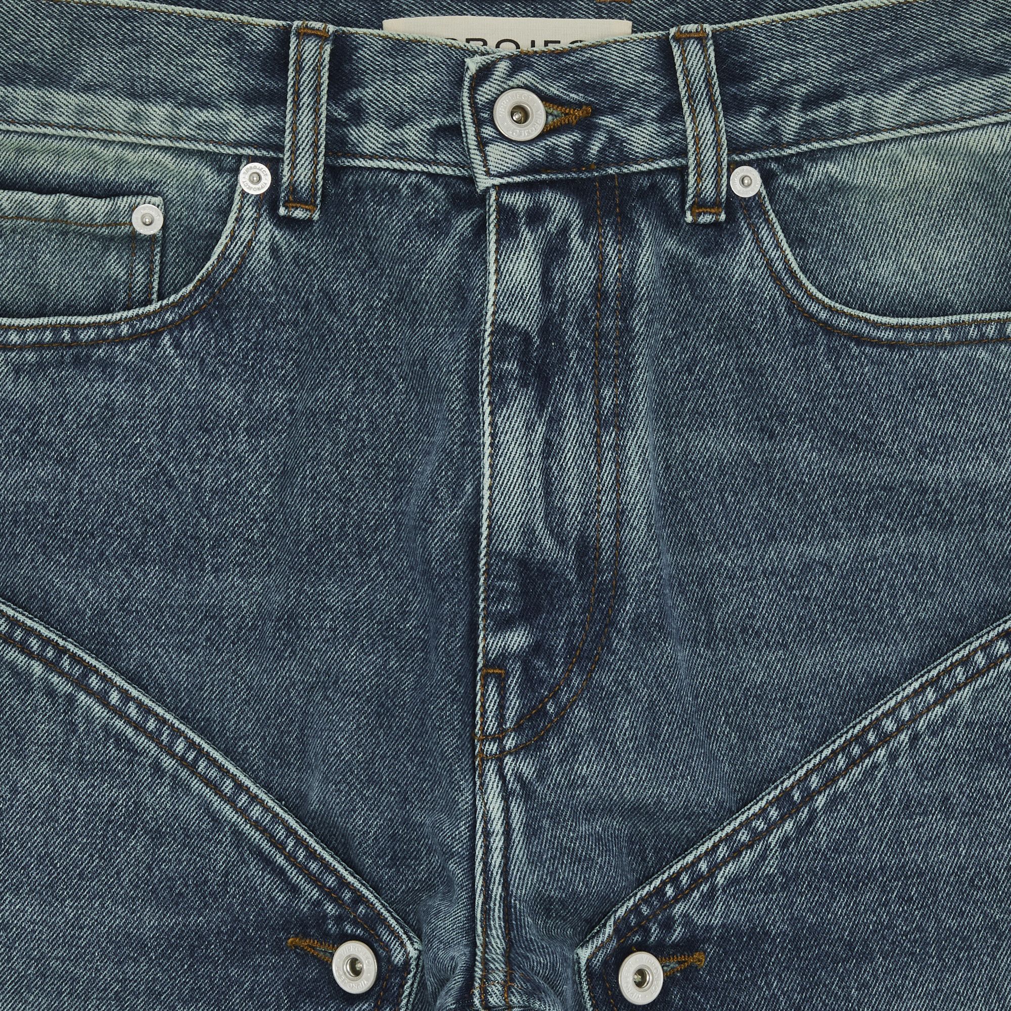 Buy Y/Project Evergreen Snap Off Jeans 'Vintage Blue
