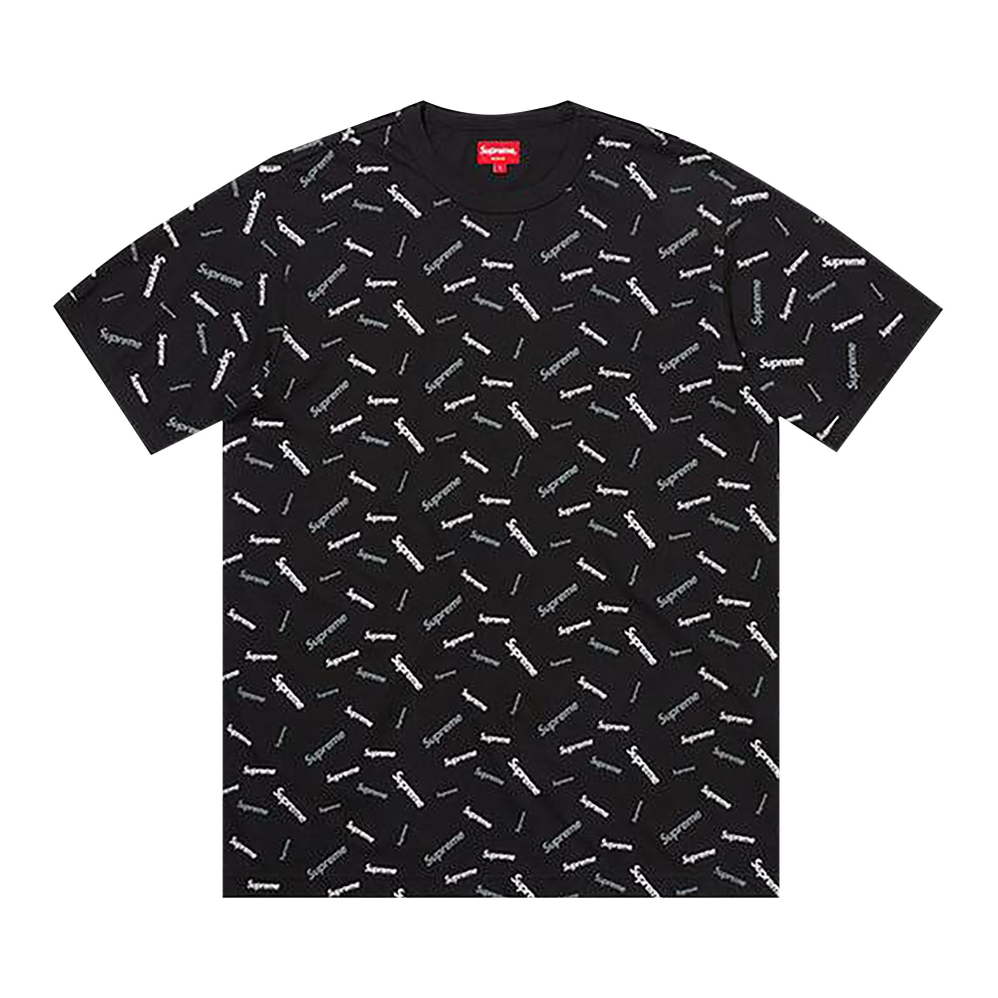 Size l Supreme Scatter Ringer Tee Black