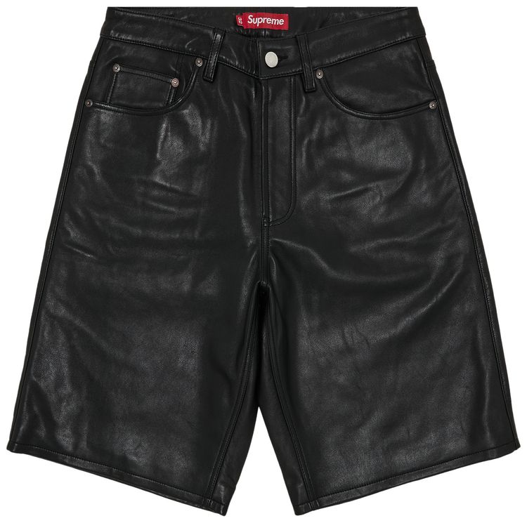 Supreme Baggy Leather Short Black
