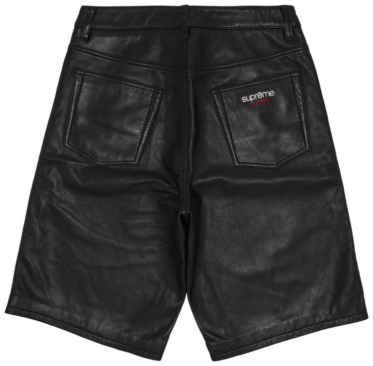 Supreme Baggy Leather Short Black