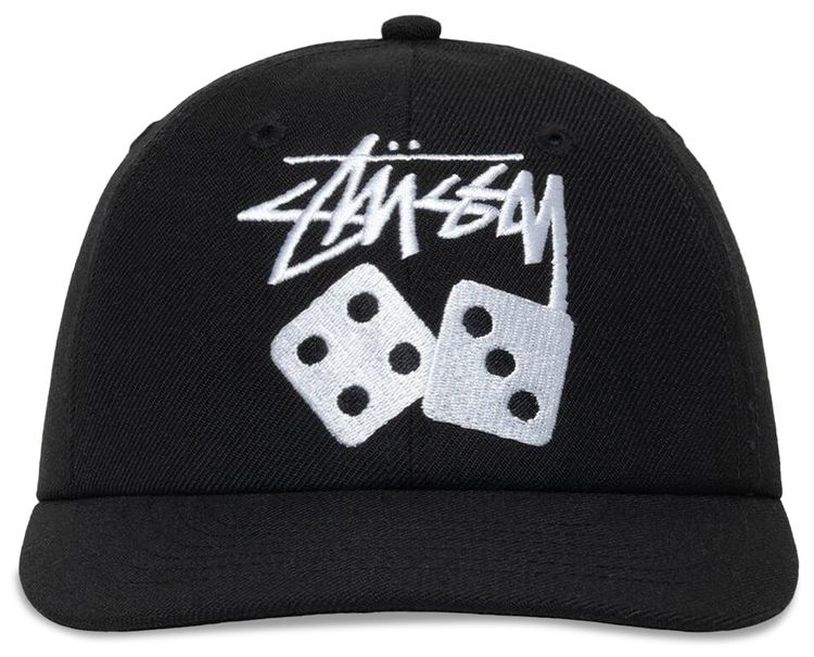 Stussy Stock Dice Low Pro Cap Black